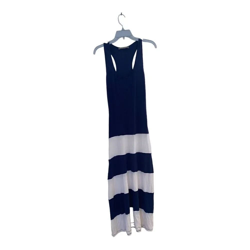 Finn & Clover Racerback Dress Stripe Size M Navy White